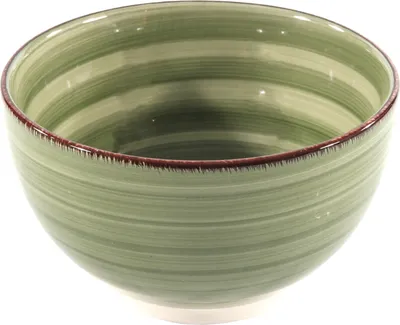 Produktbild von Müslischale - Grün - Steingut - Kreismuster - Ø 14 cm
