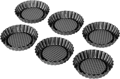 Obrázok produktu pre KAISER Tortelett Patisserie Ø10cm schwarz Set 6teilig