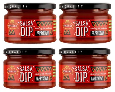 Produktbild von Roleski Salsa Dip Paprika 4x 240g - würzige Sauce für Nachos und Chips