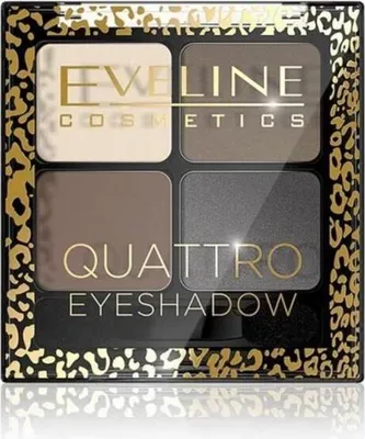 Produktbild von Eveline Cosmetics Quattro Eyeshadow – langanhaltender, mattierender Lidschatten, Farbton 10
