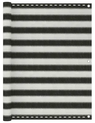 Produktbild von Balkonsichtschutz Balkonbespannung Windschutz für Balkon Terrasse und Garten wasserdicht UV-beständig winddurchlässig mit Befestigungsseil Anthrazit und Weiß 75 x 300 cm