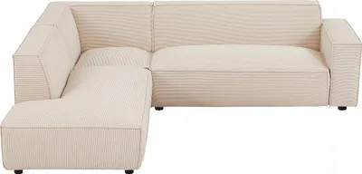 Produktbild von Großes Ecksofa - Ecke links - Cord - Beige - BORORE von PASCAL MORABITO
