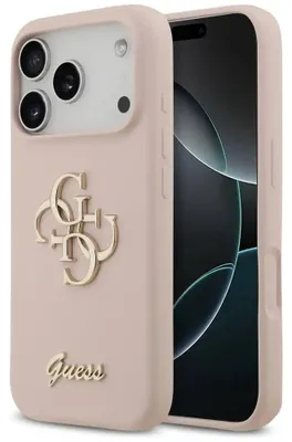 Obrázok produktu pre Etui Guess Silicone Big 4G Script Do Iphone 17 Pro Różowy