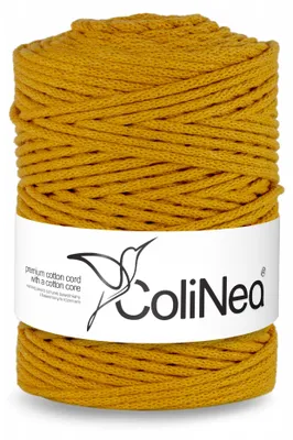 Produktbild von ColiNea Makrame-Kordel 3 mm geflochten Senfgelb 200 m