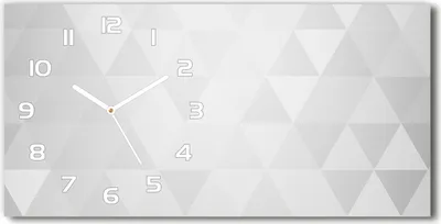Produktbild von Wanduhr aus Glas – 60x30 cm - Glasbild - Glasuhr - Gehärtetes Glas - weisse-zeiger - Abstraktion Hintergrund