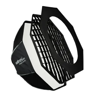 Immagine prodotto di Walimex pro Studio Softbox Octagon 90cm, ruotabile a 360°, facile da montare, incluso griglia, maschera, adattatore Bowens e borsa per il trasporto, ideale per ritratti e scatti di bellezza
