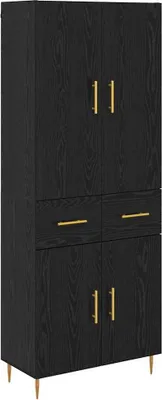 Immagine prodotto di Credenza Rovere Nero 69,5 x 34 x 180 cm Legno multistrato