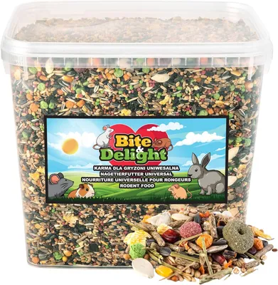 Produktbild von Bite & Delight Univerzální krmivo pro hlodavce 6,2 kg - Krmivo pro pískomily, myši domácí, pískomily a potkany - Bez přidaného cukru