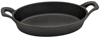 Produktbild von osoltus Grillpfanne Gusseisen mit 2 Griffen oval 22 x 15 cm