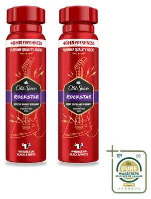 Zdjęcie produktu dla 2 sztuki dezodorantu w sprayu Old Spice Rockstar, 150 ml - zestaw ekonomiczny