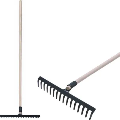 Immagine prodotto di Rastrello da giardino Strend Pro R105, 16 denti, manico in legno 1600 mm