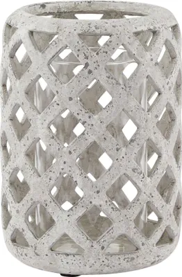 Obrázek produktu pro Hill Interiors - lucerna Storm, kamenný efekt HI5011 (23 cm x 16 cm x 16 cm) (šedá)
