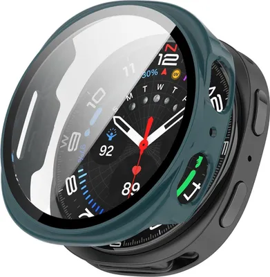 Obrázek produktu pro Pro Samsung Galaxy Watch 8 40mm plastové ochranné pouzdro + 9H tvrdé sklo Green