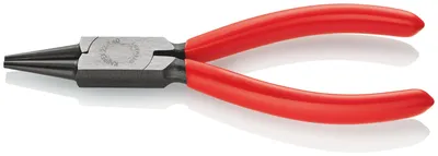 Produktbild von KNIPEX 22 01 140 Rundzange mit Kunststoff überzogen schwarz atramentiert 140 mm