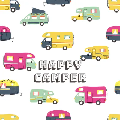 Produktbild von 20 Servietten Happy Camper - Campingwagen auf Tour 33x33cm