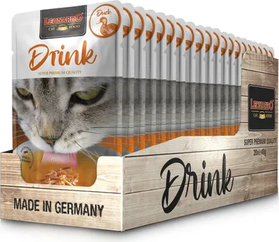 Produktbild von LEONARDO Katzendrink Ente, 20x40g – Flüssigkeitsaufnahme & Harnwegsunterstützung