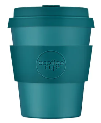 Produktbild von Ecoffee Cup Bay of Fires PLA - Becher to Go 240 ml - Petrolblau Silikon