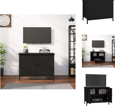 Obrázek produktu pro vidaXL TV skříňka s dvířky černá 60x35x45 cm materiál na bázi dřeva - TV nábytek