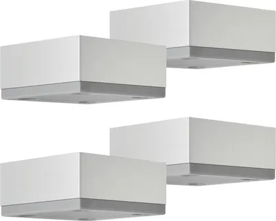 Produktbild von SOTECH 4er Set Möbelfüße MOTEL | silber | 65 x 65 mm | Höhe 25 mm