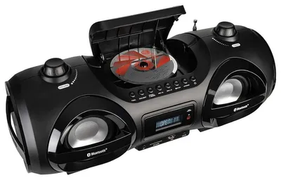 Zdjęcie produktu dla Boombox odtwarzacz CD - Bluetooth - 2 x 100 W - Czarny - 49,2 x 19,8 x 21 cm