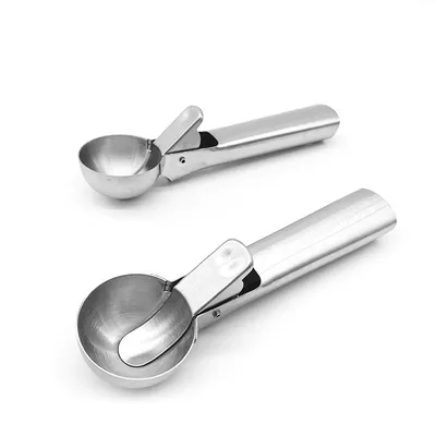 Produktbild von 2Stk Edelstahl Eisportionierer Eiskelle Eiskugel Portionierer Für Eiskugeln (S+M)