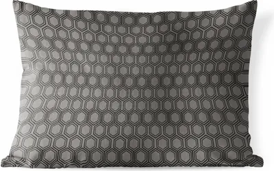 Produktbild von MuchoWow® Outdoor Kissen - Muster - Grau - Schwarz - 50x30 cm - Wetterfest - Lounge Kissen - Sofa kissen - Wohnzimmer Dekoration