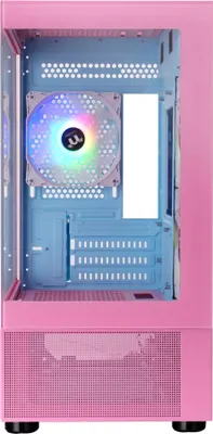 Produktbild von Thermaltake CA-1Z4-00MAWN-01, Micro Tower, PC, Pink, micro ATX, Mini-ITX, SPCC, Gehärtetes Glas, Gaming