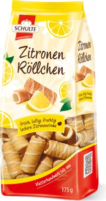Image de Schulte Rouleaux au citron Rouleaux de gaufres à la crème de citron 175g
