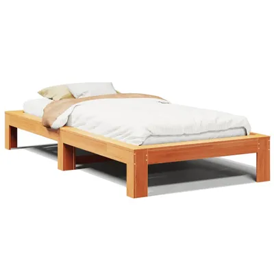 Produktbild von Massivholzbett ohne Matratze Wachsbraun 90x200 Kiefernholz