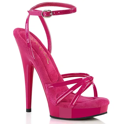 Obrázok produktu pre SULTRY-638 Fabulicious vegane Damen High Heels Plateausandaletten hotpink Lack