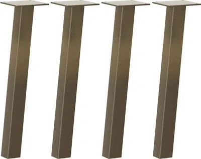 Image de vidaXL Pieds de table basse 4 pcs. Acier naturel 42 cm Acier