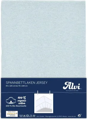 Produktbild von Alvi ALVI Spannlaken Baumwolle Jersey bleu 70x140