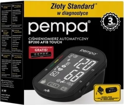 Zdjęcie produktu dla Pempa, Ciśnieniomierz Automatyczny BP200 AFIB Touch Zasilacz w zestawie