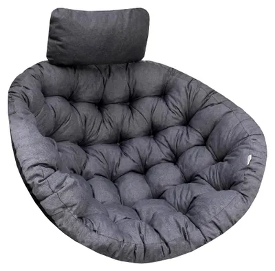 Produktbild von Kissen für Hängesessel, Auflage für Polyrattan/Rattan Hängeschaukel, Polster in Graphit