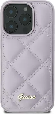 Obrázek produktu pro Guess GUHCP16SPSQSQSU Apple iPhone 16 hardcase Quiled Metal Logo jasnolight purple