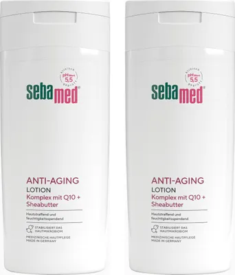 Produktbild von Sebamed Anti Aging hautstraffende Lotion Q10 Sheabutter 200ml 2er Pack