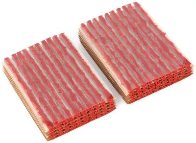 Zdjęcie produktu dla Zestaw do naprawy opon bezdętkowych - 100 sztuk - uszczelki do opon bezdętkowych - zestaw naprawczy opon - guma - przeznaczony do samochodów i motocykli - 100 x 3 mm