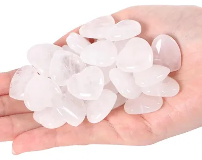 Zdjęcie produktu dla 20 kryształów kwarcowych w kształcie serca, polerowane, średnica 20 mm