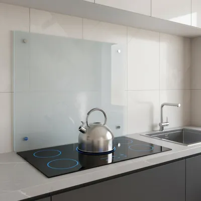 Produktbild von 6mm ESG Glasplatte Küchen Rückwand 80x60CM aus Milchglas Küche Fliesenspiegel