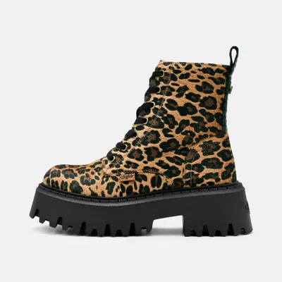 Produktbild von Buffalo Buffalo Damen Stiefelette Veloursleder Leopard-muster