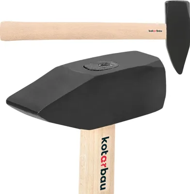 Produktbild von KOTARBAU® Hammer 2 kg Schlosserhammer mit Holzstiel 40 cm Vorschlaghammer mit robustem Kopf Ergonomisch Heimwerker Werkzeug Stahl