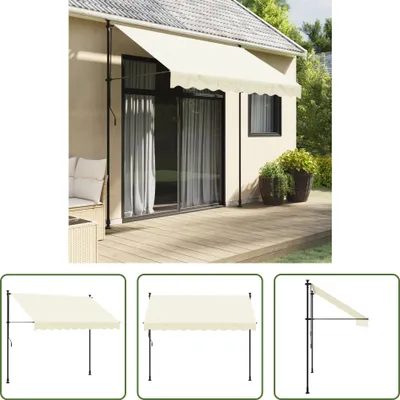 Obrázok produktu pre The Living Store Sťahovacia markíza krémová 250x150 cm látka a oceľ