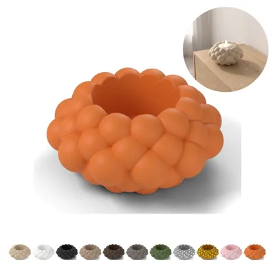 Produktbild von Teelichthalter LED Bubble 3,7 cm, Blasenstruktur aus PLA – Orange