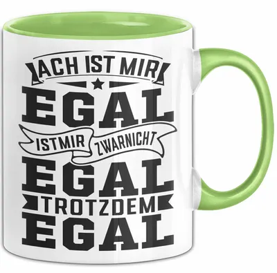 Produktbild von Ach Ist Mir Egal Tasse Geschenk Büro Humor Geschenkidee Lustiger Spruch (Grün)