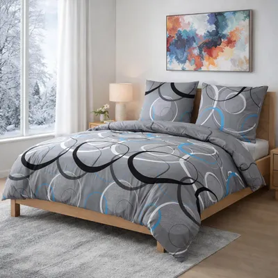 Produktbild von Buymax® Biber Bettwäsche Bettbezug 200x220 cm, Kopfkissenbezug 80x80 cm 3 teilig, Deckenbezug Set aus 100% Baumwolle Flanell Winter mit Reißverschluss