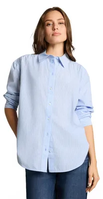 Produktbild von TOM TAILOR Damen Loose Fit Popeline Hemdbluse