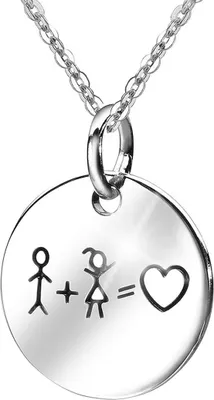 Produktbild von MATERIA by Matthias Damen Kinder Herz Anhänger Silber 925 - Liebe Freundschaft Kettenanhänger Gravur rund in Geschenk-Box KA-362