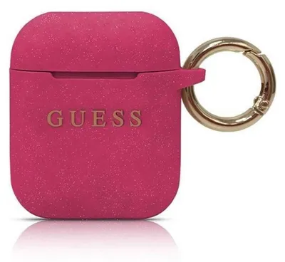 Obrázek produktu pro Guess Guaccsilglfu Kryt Airpods Fuchsiový/Fuchsiový Silikonový Třpytivý
