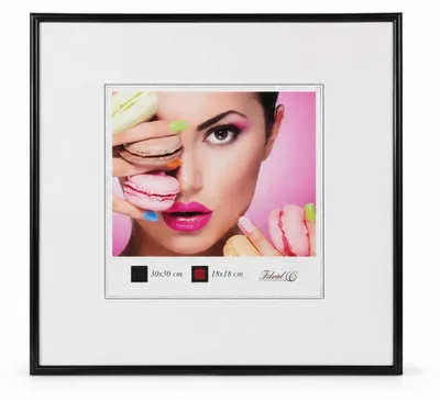 Produktbild von Photo Style Kunststoff Bilderrahmen Fotorahmen Wanddeko Collage Foto Poster - Farbe: Schwarz | Format: 30x30