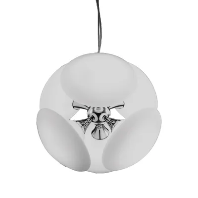 Obrázek produktu pro Závěsné svítidlo DIAMO 6xE14/40W, stříbrná/opálová bílá, Ø: 42 V: 120 cm, patice E14, stmívatelné